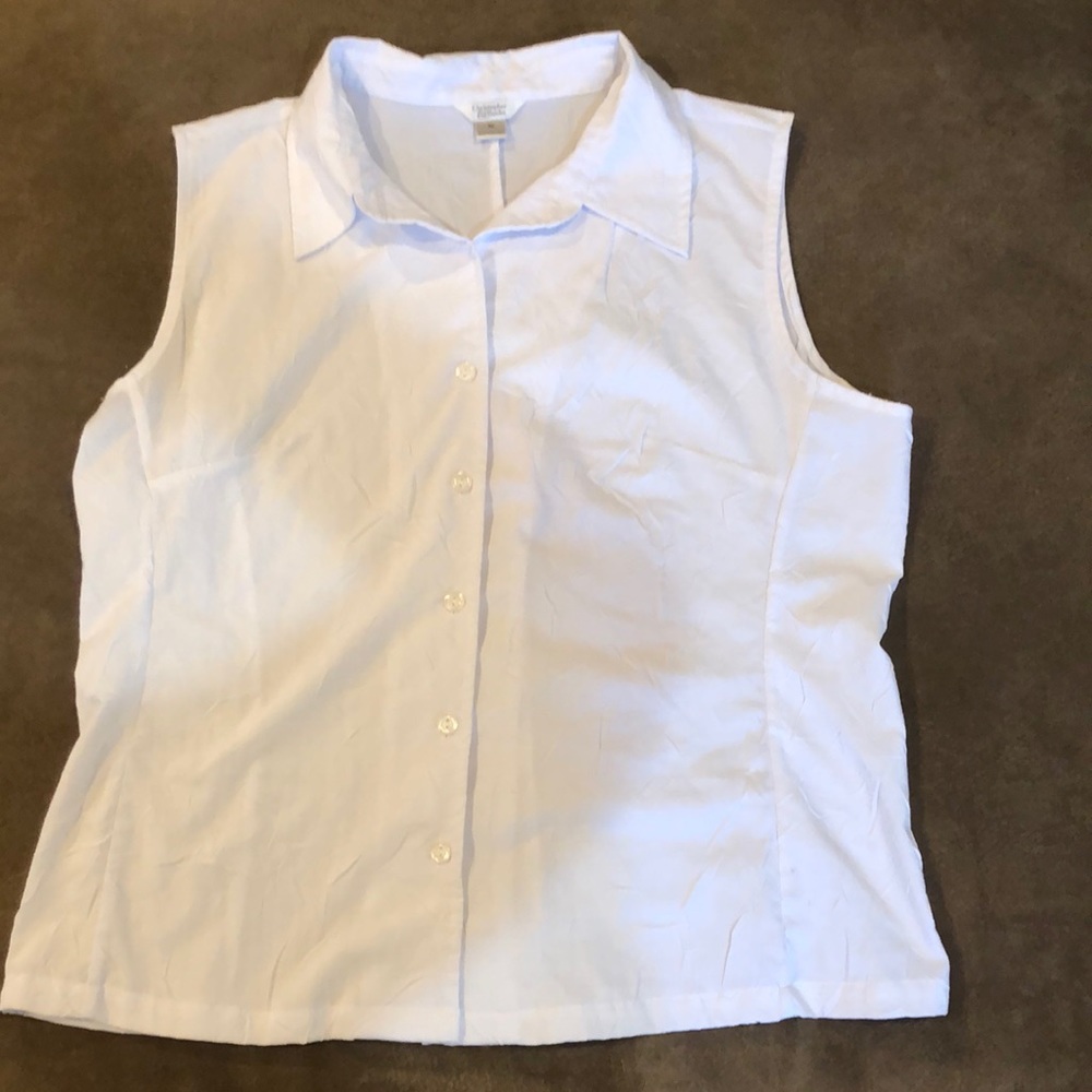 Christopher & Banks white colored sleeveless top.